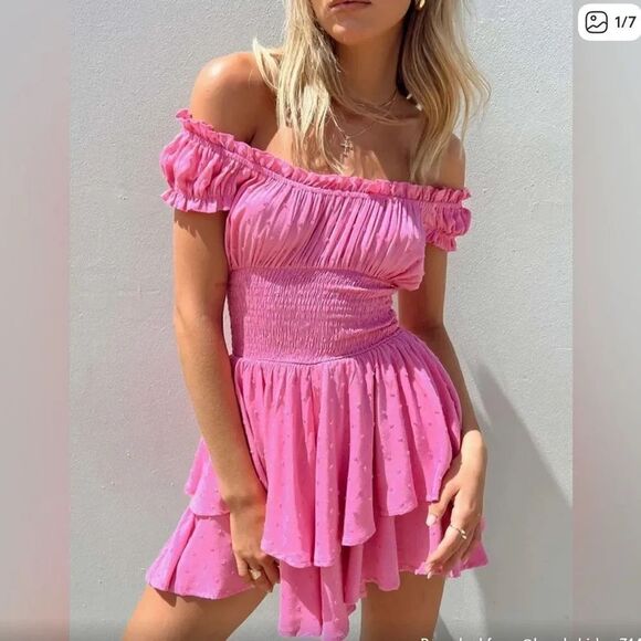 Princess Polly Pants - Princess Polly Love Galore Romper Pink
